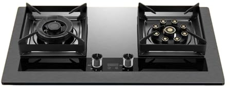 Cuisinière À Gaz Avec 2 Brûleurs, Cuisinière À Flamme Élevée 4,8/5,2 KW, Support De Casserole En Fonte Avec Protection Contre L'extinction, Cuisinière Indépendante For Le Camping Et L'extérieur ( Size