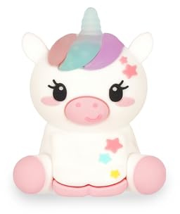 LEGAMI - Taille-crayon lumineux avec récipient - Taille-crayon magique, école, thème Unicorn