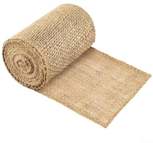 Rouleau en toile de jute naturelle pour le jardinage, le tronc d'arbre, bandage hydratant pour plantes (largeur 15 cm x 5 m)