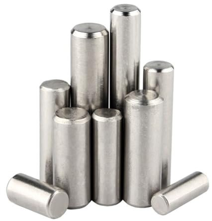 STNYANXD Dowel pins， 50PCS Cylindrical Pin Locating Dowel, Length 4MM 5 6 8 10 12 14 15 16 18 20 25MM 304 Fixed Shaft, M1.5(8mm M1.5)