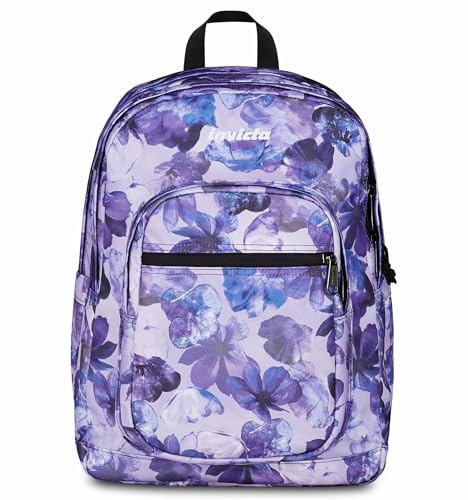Invicta Zaino Scuola Jelek, Viola, Doppio Scomparto Con Tasca per PC e Tasca per Borraccia, 34 lt, Scuola Media e Superiore, Zaino Ragazza