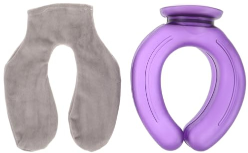 Beavorty U-Shaped Hot Water Bottle Neck Wrap with Insulated Cover Reusable Heat and Cold Pack for Neck Shoulder Relief Thermal Pillow for Adults Quick-Clean Hand Warmer Pad