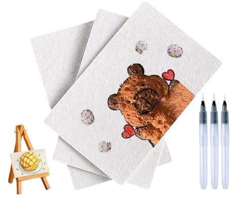 Papier de peinture sur toile 3D – Stylo de peinture texture mousse – Papier de peinture artisanale, accessoires d'artisanat, cartes de vœux d'anniversaire, projets de voyage, cartes d'anniversaire