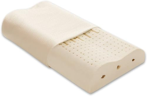 Hefel Naturlatex Nackenstützkissen 100% Naturkautschuk, für Allergiker geeignet, 34 x 65 cm
