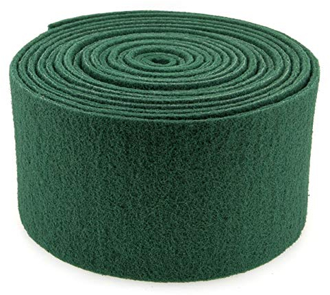 PAMEX Rollo Estropajo. Fibra Abrasiva. Rollo de Estropajo Profesional. Estropajos Limpieza Hogar Cocina Reutilizables. Hosteleria y Uso Domestico. 6 Metros Largo 15 cm Ancho. Verde