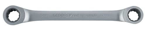 GEDORE red Doppelringratschenschlüssel gerade Form, metrisch Schlüsselweite 8 x 10 mm
