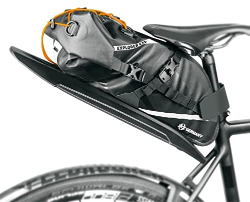 SKS GERMANY EXPLORER EXP. SADDLEBAG wasserdichte Bikepacking Satteltasche, Fahrradzubehör (Fahrradtasche mit Schutzblech zur werkzeugfreien Befestigung, verstellbare Gurte, inkl. Packnetz)