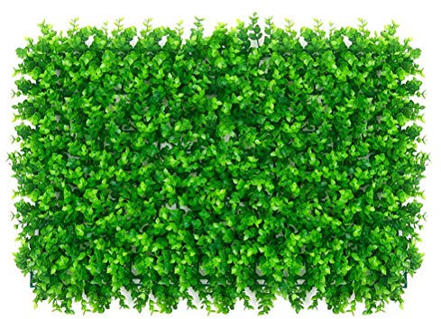 HWGING Paneles de madera de boxeo,Paneles de pared de seto de madera de haya UV Pared de fondo de hierba artificial,Hoja de hiedra rollo de cribado artificial planta verde simulación pantalla de