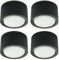 Sweet Led Aufbauleuchte aus Aluminium flach, 4000K, 750Lumen, GX53 Spot Fassung 8,2W, 230V, Decken Aufbauspot, Aufputz (4er-schwarz)