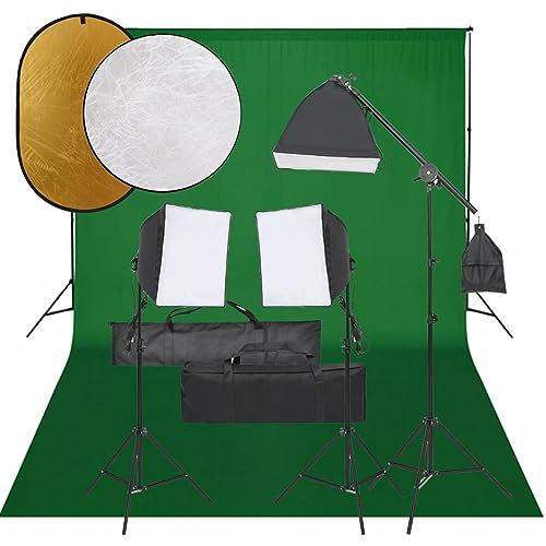 Homgoday Kit de estudio fotográfico con juego de luces, fondo y reflector, set dotográfico para estudio fotográfico, set docográfico para fotografía V1