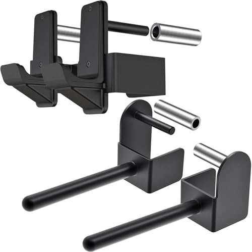 Kipika Crochets en J et support de plaque de poids pour rack de musculation de 7,6 x 7,6 cm avec trou de 1,6 cm ou 2,5 cm – Fixations de support de squat pour entraînement de force et stockage de