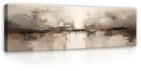 WallArena - Leinwand Bilder - Abstrakt Industrial Loft Style - 145x45 cm Leinwandbilder - Bild auf leinwand - Wandbild XXL groß Wandbilder für Wohnzimmer Schlafzimmer Wohnzimmerbilder Modern