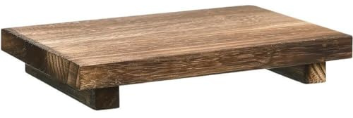 Abbdbd Wood Riser Soap Stand Display Tray Wooden Sink Tray for Kitchen Bathroom Decor Plant Holder for Jewelry Candle