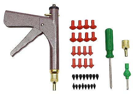 WEIGR Kit de reparación de neumáticos de coche, sin tubo, kit de reparación de pinchazos de emergencia con tapones de hongos, boquillas, sondas, kit de reparación de neumáticos para coches, motos