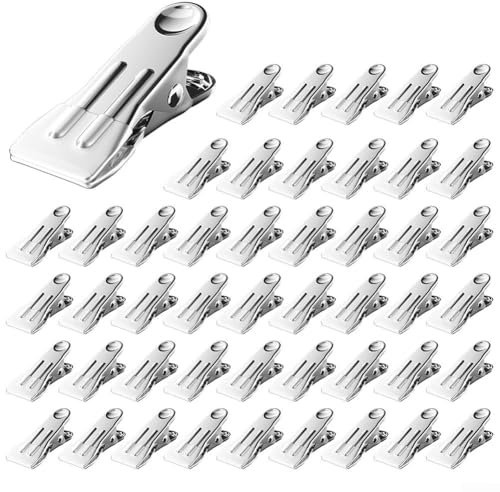 Set di 48 clip in acciaio inox per copertura piscina, perfette per piscine a parete in acciaio, presa affidabile per mantenere le coperture in posizione (bianco)