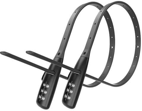 WARLION Zip Tie Lock - 3-Digit Adjustable Cable Lock, for Bike Rack Lock, Motorcycle Helmet, Skateboard, Skis, French Door, Stroller & Cabinet - Ideal for Lightweight Security (2 Pack)