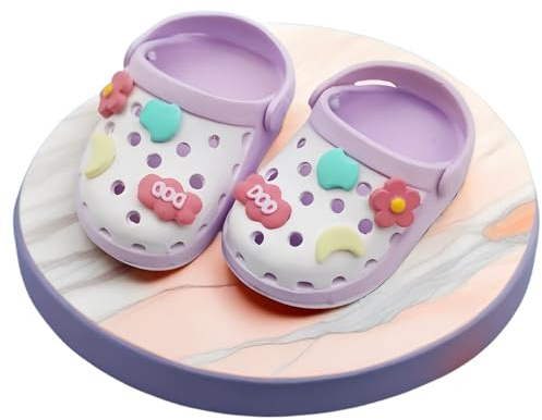 Mrwtesio Lububu - Zapatos de muñeca de primera calidad para accesorios Labubu de 17 cm, accesorios de decoración de disfraces Labubus, mini zapatos de dedo, sin muñeca (morado)