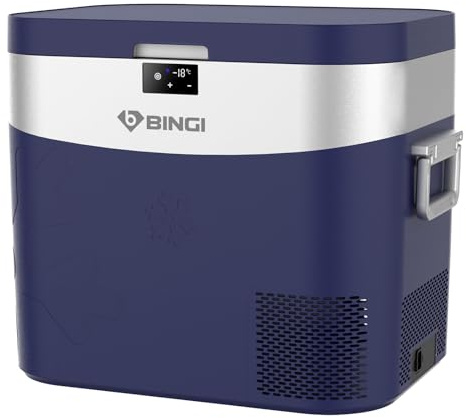 BINGI Nevera Portátil Eléctrica 22L,Nevera y Congelador Compresor Portátil,Refrigerador de Coche 12V/24V