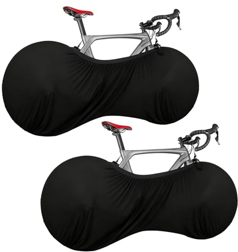 YYTECH 2 Pezzi Telo Copri Bicicletta Da Esterno, Telo Copribici, Lavabile Telo Copribici,Antipolvere Telo Bici,Durevole Copertura per Bicicletta,Bici da Corsa,Bici da Montagna Strada(Nero)