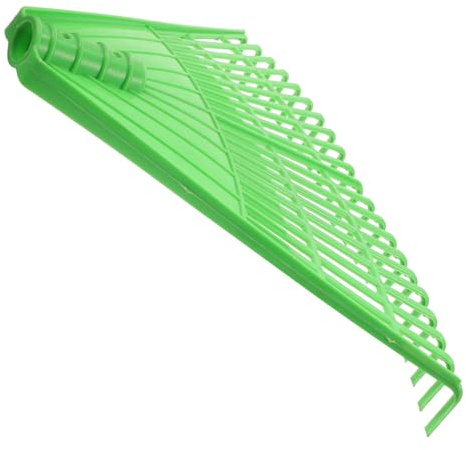 iplusmile Rastrillo De Jardín Pequeño 21 Dientes para Césped y Hojas, Herramienta Manual De Jardinería Resistente, Ligero y Portátil para Uso Exterior En Jardín y Patio, Color Verde