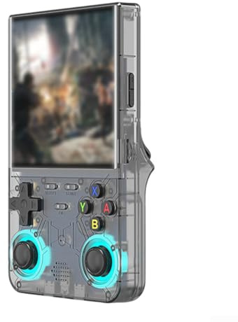 R36 Ultra - Consola de juegos portátil de 128 GB con pantalla HD de 4 pulgadas para una experiencia de juego retro inmersiva en movimiento (negro)