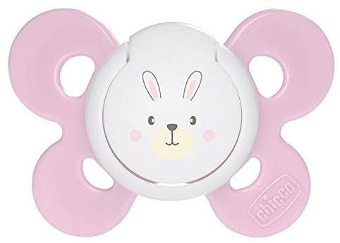 Chicco PhysioForma Comfort Tétines Bébé en Silicone, Sucette Douce et Tendre, Aide à la Respiration, Favorise le Développement de la Bouche, de 0 à 6 Mois, 1 Unité, Rose, Coloris Aléatoire