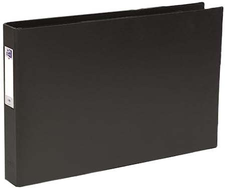 Bantex A3 Ringordner, Querformat, 4-D-Ring-Mechanik, Rückenbreite: 5,5 cm; 30 mm Binderücken, schwarz