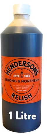 Henderson's Relish. An alternative to Worcestershire Sauce. Gluten-Free and Vegan sauce. Spicy flavour. Plant Based Ingredients. 1 Litre bottle.
