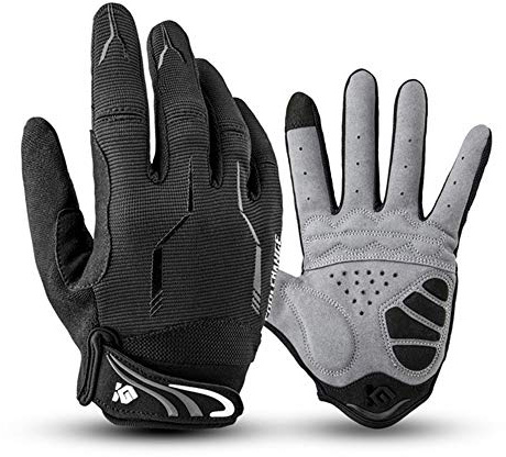 I Kua Fly Cycling Gloves Men Women Touchscreen Unisex Mountain Bike Gloves | Full Finger MTB Gloves for Men Women Gel Padded Touchscreen Bike Gloves