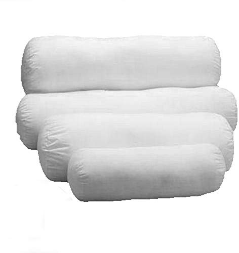 Super Soft Hollowfibre Bolster Cushion Pad Inner Insert Hypoallergenic Neck Roll/Round Bolster/Body/Pregnancy Cushion Pad Medium 15x45 cm