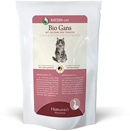 Herrmanns - Nourriture pour chat - Sachet fraîcheur oie bio - 100 g (quantité : 20 par commande)