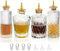 SuproBarware Bitterflasche Glasdasher für Cocktails 4 Stück – Glasflaschen mit Armaturenbrettverschluss, ideal für Barkeeper, Hausbar