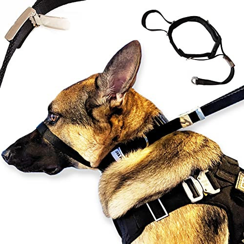 PetsProMax Dog Headcollar for Pulling & Reactive Dogs – No-Pull Training Collar with Behind-Head Leash Hook for Peaceful Walks, Instantly Stops Pulling Without Choking, Pinching, or Hurting Neck (XL)