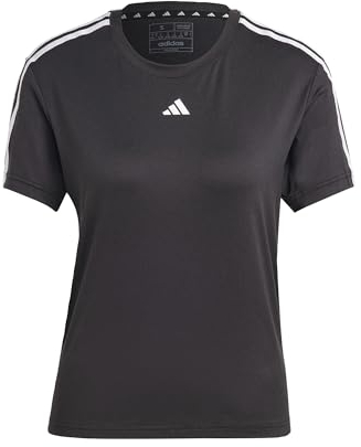 adidas Damen AEROREADY Train Essentials 3-Stripes Tee, Black/White, M