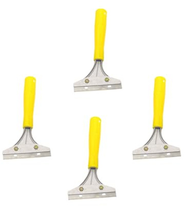 Amosfun 4pièces Grattoir De Nettoyage Pour Carrelage Verre Granit Avec Poignée Robuste Et Antidérapante Lot De Grattoirs Pour Enlever Peinture Colle Et Chewing-gum