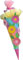Schultüte Bastelset Regenbogen Blumen von Prell- regenbogen Rohling - Mädchen - Einschulung ? Zuckertüte ? Schulanfang