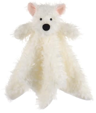 Apricot Lamb West Highland Cute Comforter Soft Loveys for Baby Boy and Girl, Security Blanket for Babies, Infant and Toddlers, White Dog Puppy 14x14 Inches