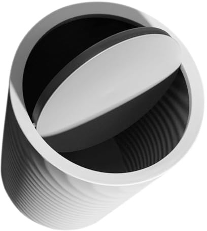TOVINANNA Cubo de Basura Abatible de Plástico con Tapa 12L Grande Color Gris Papelera para Interiores Práctica y Reforzada Adecuado para Baño Oficina y Cocina