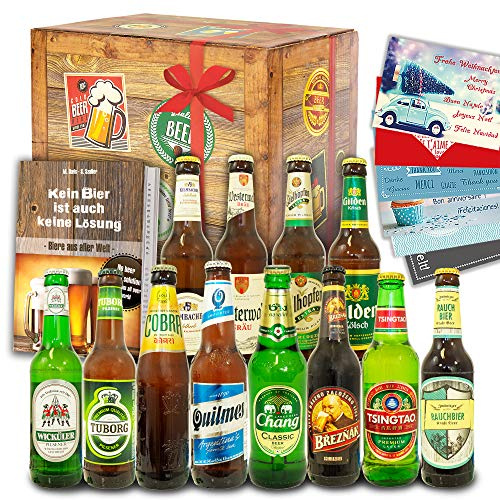 Biere der Welt + Biere Deutschland / 12 Bierflaschen/Bierset Geburtstag