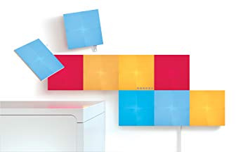 Nanoleaf Canvas Starter Kit, 9 Quadrati Pannelli Luminosi Smart LED RGBW, Applique da Parete Interno Modulari, Luci Led 16M Colori WiFi, Funziona con Alexa, Sincronia Musica e Monitor, Deco e Gaming