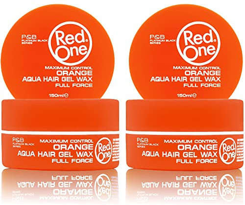 RedOne Hair Styling Orange 2x 150 ml | Edge Control | Ultra Hold | Gel Wax | Men & Women Hair Wax | Melon Scent | Maximum Control