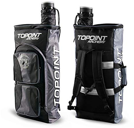 Archery Backpack Takedown Recurve Bow Cases Carry Bow Bag Back Pack Carrier with Arrow Quiver (Gray)