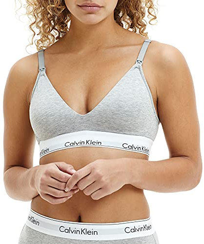 Calvin Klein Women Maternity Bra Non-Wired, Multicolor (Grey Heather), L