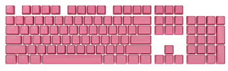 Corsair PBT DOUBLE-SHOT PRO-Tastenkappen-Mod-Kit (Double-Shot-PBT-Tastenkappen, Untere Reihe im Standardlayout, Strukturierte Oberfläche, 1,5 mm Wandstärke, O-Ring-Dämpfer Inbegriffen) Rogue Rosa