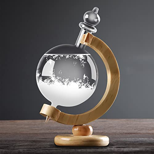 Viitech Storm Glass Verre Tempête Stations, Globe Forme Bouteille de Prévisions Météo, Météo Prévisions Créatives Style Nordique Pour la Maison et la Décoration de Bureau