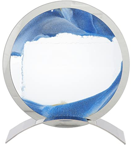 Moving Sand Painting, Liquid Motion Art con Brillantezza di Colori e Trasparenza Alta, Decorazione Elegante per Interni, Versatile per Casa e Ufficio, 3D Deep Sea Design, S Blu