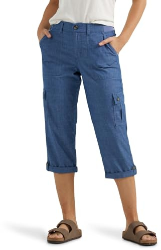 Lee Ultra Lux Comfort with Flex-to-go Cargo Capri Pant Pantalones, Cambray, 46 para Mujer