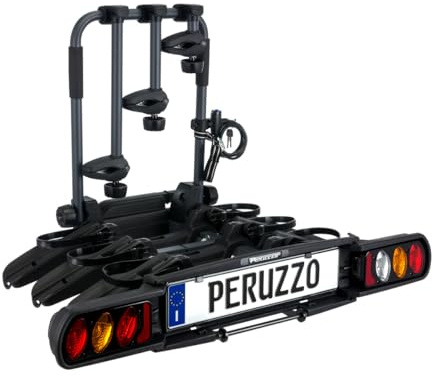 Peruzzo Pure Instinct Tow Ball Cycle Carrier, Charcoal Grey, 3 Bikes