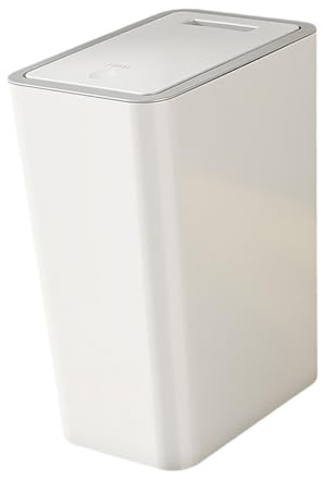 JISADER Contenedor de Basura, Cubo de Basura para baño con Tapa, contenedor de Basura, Cubo de Basura Delgado, cesto de Basura de Cocina para Cocina y Oficina, 10L