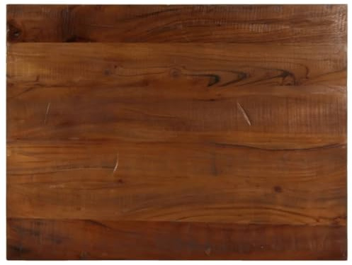vidaXL Tischplatte, Holzplatte Rechteckig, Massivholzplatte für Tisch Esstisch Couchtisch, Ersatztischplatte, 90x60x2,5cm Altholz Massiv